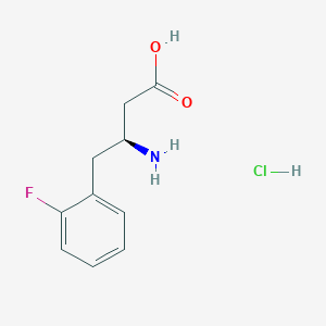 molecular formula C10H13ClFNO2 B1302866 (S)-3-Amino-4-(2-fluorophenyl)butanoic acid hydrochloride CAS No. 246876-92-6