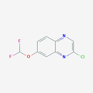 molecular formula C9H5ClF2N2O B13028672 2-Chloro-7-(difluoromethoxy)quinoxaline 