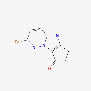 molecular formula C9H6BrN3O B13028699 2-Bromo-6,7-dihydro-8H-cyclopenta[4,5]imidazo[1,2-B]pyridazin-8-one 