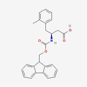 molecular formula C26H25NO4 B1302872 (S)-3-((((9H-fluoren-9-yl)methoxy)carbonyl)amino)-4-(o-tolyl)butanoic acid CAS No. 270062-91-4