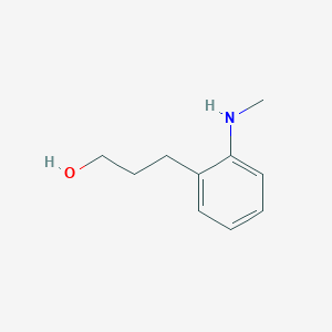 molecular formula C10H15NO B13028734 3-(2-(Methylamino)phenyl)propan-1-ol 