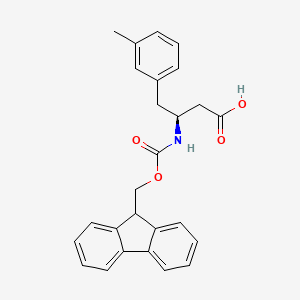 molecular formula C26H25NO4 B1302874 (S)-3-((((9H-Fluoren-9-yl)methoxy)carbonyl)amino)-4-(m-tolyl)butanoic acid CAS No. 270062-94-7