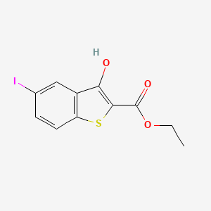 molecular formula C11H9IO3S B13028759 Ethyl 3-hydroxy-5-iodobenzo[b]thiophene-2-carboxylate 