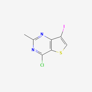 molecular formula C7H4ClIN2S B13028776 4-Chloro-7-iodo-2-methylthieno[3,2-d]pyrimidine 