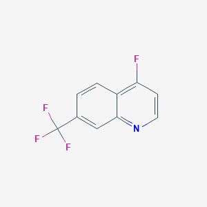 molecular formula C10H5F4N B13028821 4-Fluoro-7-(trifluoromethyl)quinoline 