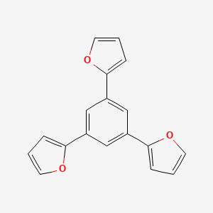 molecular formula C18H12O3 B13028841 1,3,5-Tri(furan-2-yl)benzene 