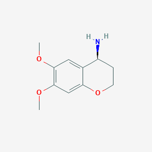 molecular formula C11H15NO3 B13028858 (S)-6,7-Dimethoxychroman-4-amine 