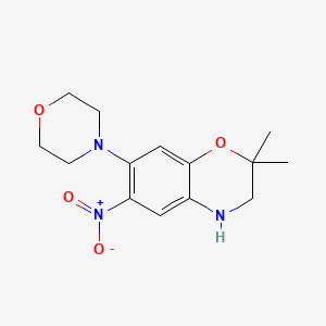 2,2-Dimethyl-7-morpholino-6-nitro-3,4-dihydro-2H-benzo[B][1,4]oxazine