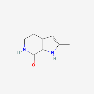 molecular formula C8H10N2O B13028942 2-Methyl-5,6-dihydro-1H-pyrrolo[2,3-c]pyridin-7(4H)-one 