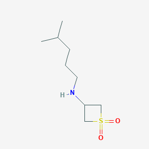 molecular formula C9H19NO2S B13028950 3-((4-Methylpentyl)amino)thietane1,1-dioxide 