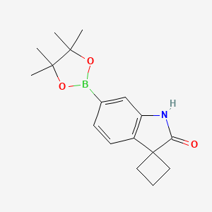 6'-(4,4,5,5-Tetramethyl-1,3,2-dioxaborolan-2-YL)spiro[cyclobutane-1,3'-indolin]-2'-one