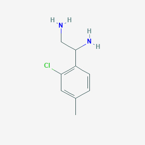 molecular formula C9H13ClN2 B13028978 1-(2-Chloro-4-methylphenyl)ethane-1,2-diamine 