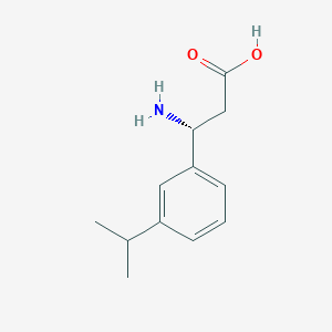 molecular formula C12H17NO2 B13029006 (R)-3-Amino-3-(3-isopropylphenyl)propanoic acid 