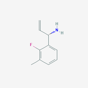 molecular formula C10H12FN B13029048 (1S)-1-(2-Fluoro-3-methylphenyl)prop-2-enylamine 