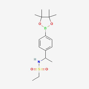 N-{1-[4-(Tetramethyl-1,3,2-dioxaborolan-2-yl)phenyl]ethyl}ethanesulfonamide