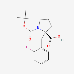 molecular formula C17H22FNO4 B1302907 Boc-(R)-alpha-(2-fluoro-benzyl)-proline CAS No. 959576-66-0