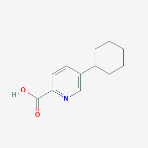 molecular formula C12H15NO2 B13029075 5-Cyclohexylpyridine-2-carboxylic acid 