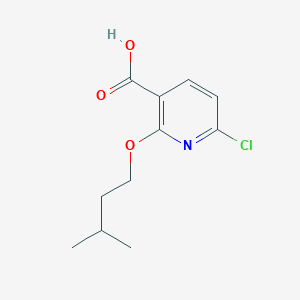 molecular formula C11H14ClNO3 B13029090 6-Chloro-2-(isopentyloxy)nicotinic acid 