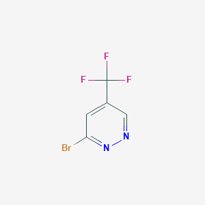 molecular formula C5H2BrF3N2 B13029120 3-Bromo-5-(trifluoromethyl)pyridazine 