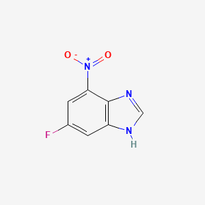 molecular formula C7H4FN3O2 B13029138 5-Fluoro-7-nitro-1H-benzo[d]imidazole 