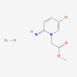 molecular formula C8H10Br2N2O2 B13029144 Methyl 2-(5-bromo-2-iminopyridin-1(2H)-yl)acetate hydrobromide 