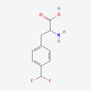 molecular formula C10H11F2NO2 B13029154 2-Amino-3-[4-(difluoromethyl)phenyl]propanoic acid 