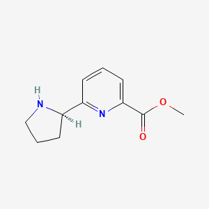 molecular formula C11H14N2O2 B13029176 (r)-Methyl 6-(pyrrolidin-2-yl)picolinate 