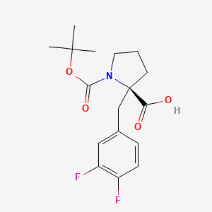 (R)-1-(tert-Butoxycarbonyl)-2-(3,4-difluorobenzyl)pyrrolidine-2-carboxylic acid