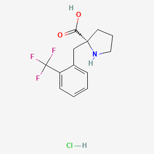 (R)-2-(2-(Trifluoromethyl)benzyl)pyrrolidine-2-carboxylic acid hydrochloride