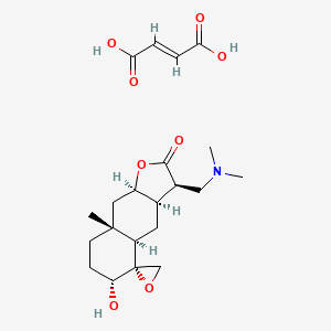 (3R,3aR,4aR,5R,6R,8aR,9aR)-3-[(dimethylamino)methyl]-6-hydroxy-8a-methylspiro[3a,4,4a,6,7,8,9,9a-octahydro-3H-benzo[f][1]benzofuran-5,2'-oxirane]-2-one;(E)-but-2-enedioic acid