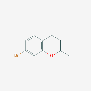 molecular formula C10H11BrO B13029198 7-Bromo-2-methylchromane 