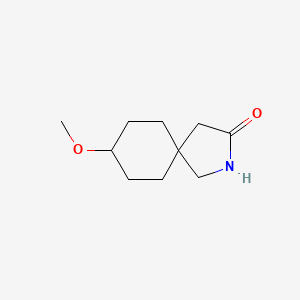 molecular formula C10H17NO2 B13029209 8-Methoxy-2-azaspiro[4.5]decan-3-one 