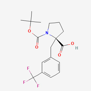 (R)-1-(tert-Butoxycarbonyl)-2-(3-(trifluoromethyl)benzyl)pyrrolidine-2-carboxylic acid