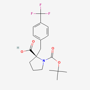 (R)-1-(tert-Butoxycarbonyl)-2-(4-(trifluoromethyl)benzyl)pyrrolidine-2-carboxylic acid