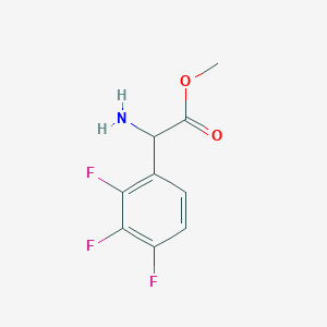 molecular formula C9H8F3NO2 B13029250 Methyl 2-amino-2-(2,3,4-trifluorophenyl)acetate 