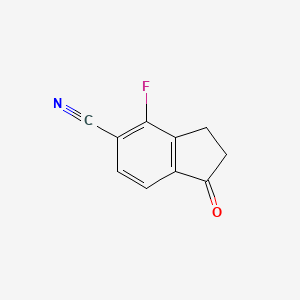 4-Fluoro-1-oxo-2,3-dihydro-1H-indene-5-carbonitrile