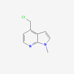 molecular formula C9H9ClN2 B13029297 4-(chloromethyl)-1-methyl-1H-pyrrolo[2,3-b]pyridine 