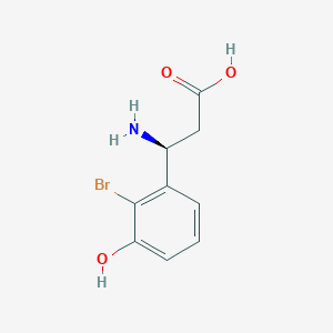 (3S)-3-Amino-3-(2-bromo-3-hydroxyphenyl)propanoic acid