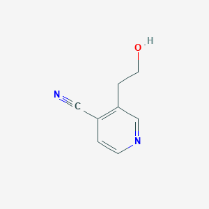 molecular formula C8H8N2O B13029334 3-(2-Hydroxyethyl)isonicotinonitrile 