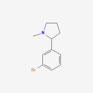 molecular formula C11H14BrN B13029342 2-(3-Bromophenyl)-1-methylpyrrolidine 