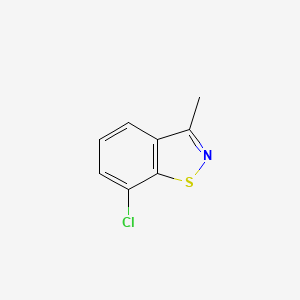 molecular formula C8H6ClNS B13029349 7-Chloro-3-methylbenzo[d]isothiazole 