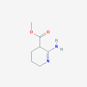 molecular formula C7H12N2O2 B13029373 2-Amino-3,4,5,6-tetrahydro-3-pyridinecarboxylic acid methyl ester 