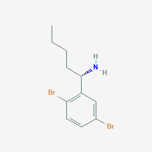 (S)-1-(2,5-Dibromophenyl)pentan-1-amine