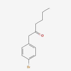 molecular formula C12H15BrO B13029392 1-(4-Bromophenyl)hexan-2-one 