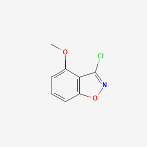 molecular formula C8H6ClNO2 B13029450 3-Chloro-4-methoxybenzo[d]isoxazole 