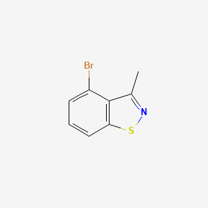 molecular formula C8H6BrNS B13029452 4-Bromo-3-methylbenzo[d]isothiazole 