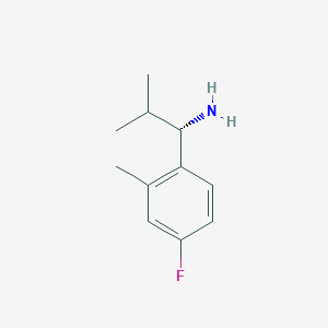 (S)-1-(4-Fluoro-2-methylphenyl)-2-methylpropan-1-amine