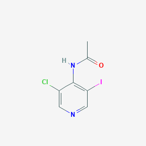 molecular formula C7H6ClIN2O B13029506 N-(3-chloro-5-iodopyridin-4-yl)acetamide 