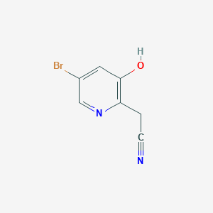 molecular formula C7H5BrN2O B13029521 2-(5-Bromo-3-hydroxypyridin-2-yl)acetonitrile 