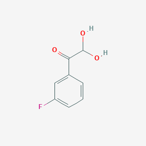 molecular formula C8H7FO3 B13029545 1-(3-Fluorophenyl)-2,2-dihydroxyethanone CAS No. 101906-06-3